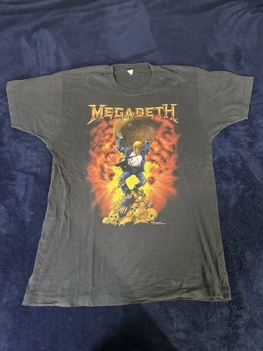 Megadeth Oxidation Of The Nations Vintage Tour Shirt Large Vintage vintage concert t-shirt, vintage, size L, single stitch, B+ condition