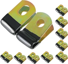 Brake Line Clip Set for 3/16" Tube, Cushioned Clip, 20 Pcs Steel Clips with Rubb