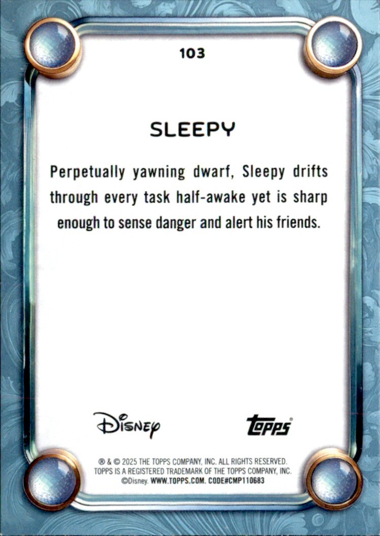 2025 Topps Disney WONDER Tier 2 Foil - Snow White Sleepy #103 | eBay