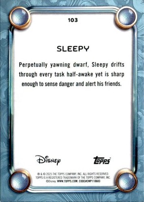 2025 Topps Disney WONDER Tier 2 Foil - Snow White Sleepy #103 | eBay