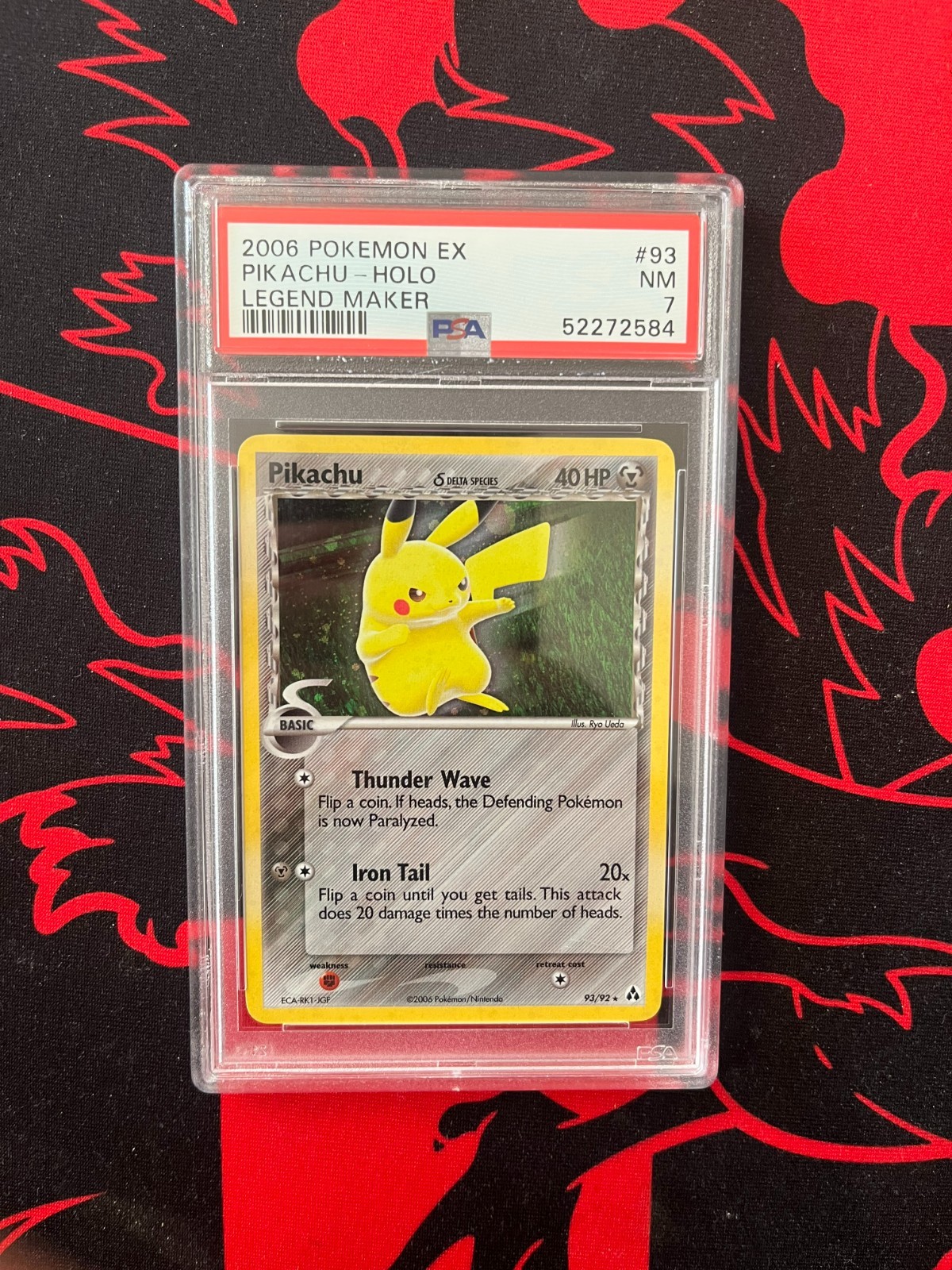 Pikachu 93/92 Delta Species Legend Maker holo PSA 7 Pokemon TCG