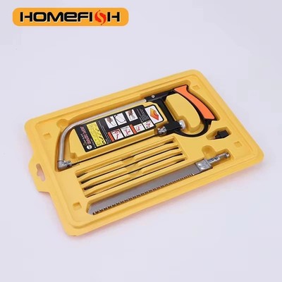 8In1 Saw Multi Purpose Hand DIY Steel Saw Metal Wood Glass Saw Kit 6 Blades Wood
