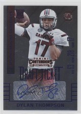 2015 Contenders Draft Picks College Ticket Blue Foil Dylan Thompson Auto 2u3