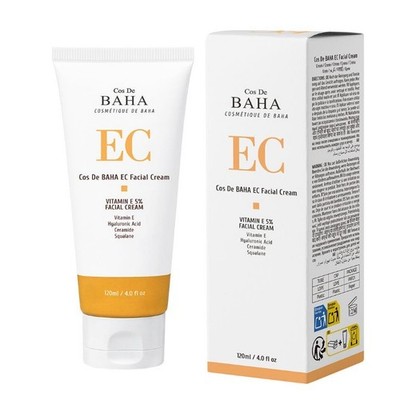 Cos De BAHA EC Vitamin E 5% Facial Cream 120mL Moisturizing & Hydration K-Beauty