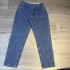 Vintage 80s Lee Elastic Waist Denim Jeans USA Made Est 30/28 High rise