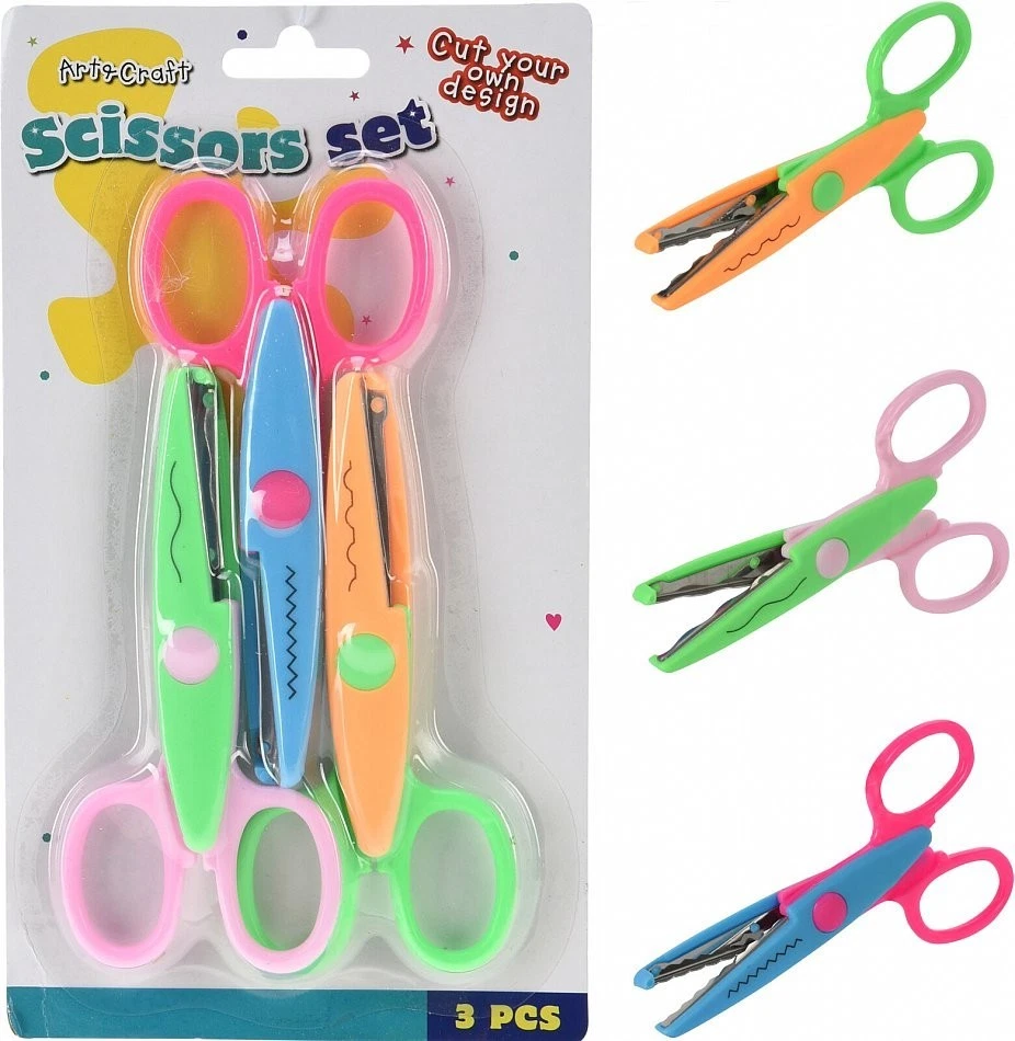 Bastelscheren Kinderscheren Zickzack Set 6 Tlg 11 cm Motiv Hobby Basteln Papier - Bild 2 von 4