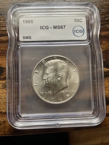 1965 Kennedy Half Dollar SMS MS67 ICG *4371
