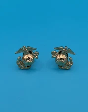 U.S MARINE CORPS EGA LAPEL PIN OR HAT  USMC EAGLE GLOBE & ANCHOR ( RT & LT ) SET