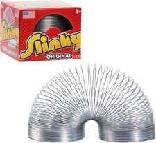The Original Slinky Walking Spring Toy 2.75-inch Diameter Metal Slinky Fidget...