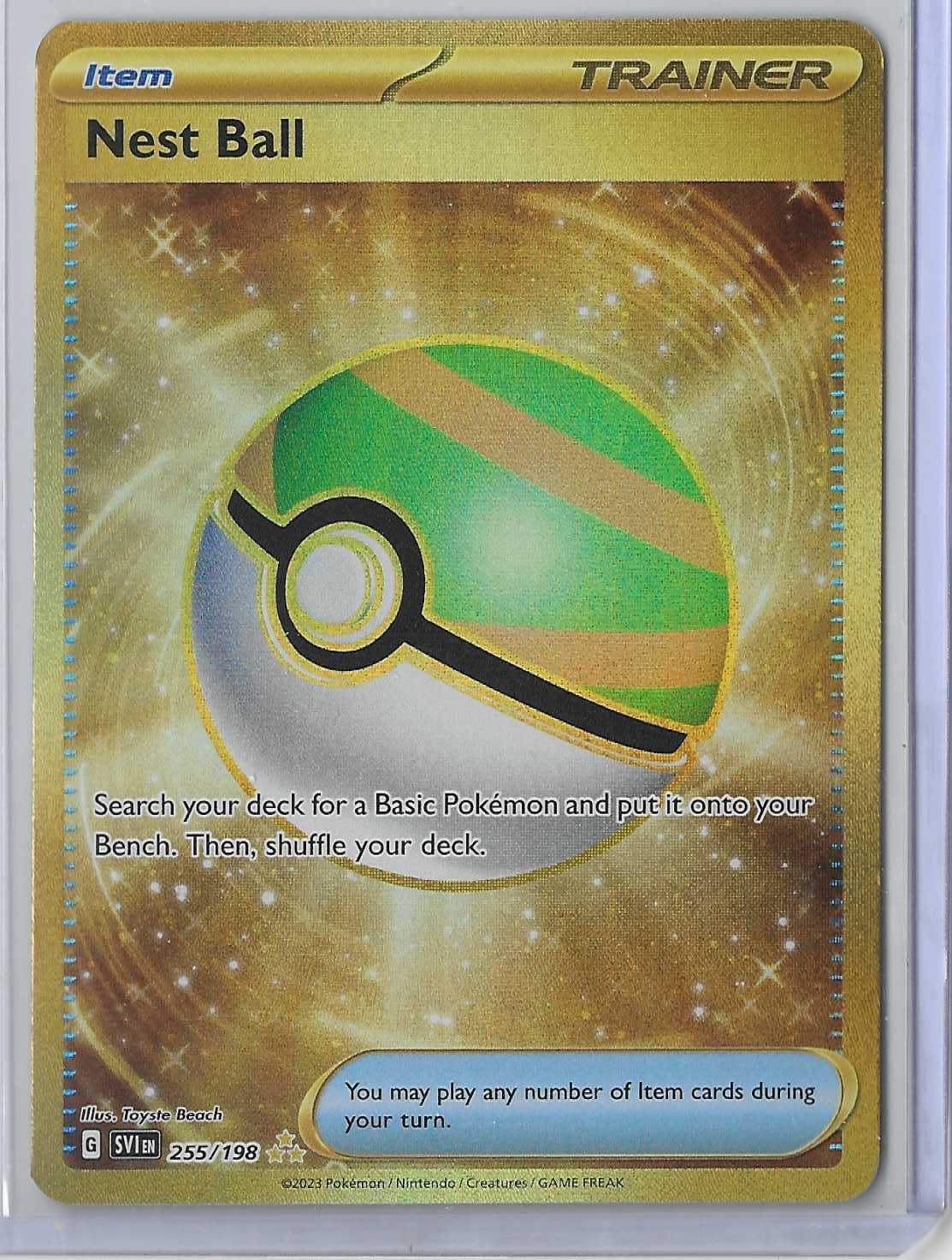 Nest Ball 255/198 Hyper Rare Scarlet & Violet Pokemon Near Mint