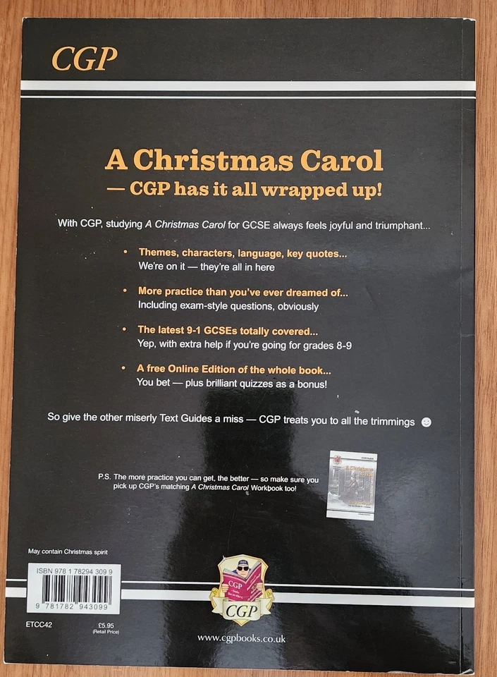 A Christmas Carol GCSE Revision Guide CGP Textbook for English Literature AQA - Image 2 of 2