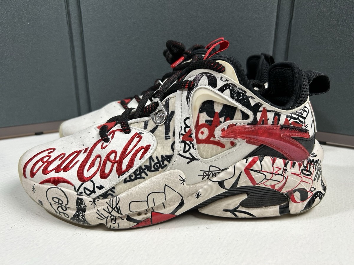 Anta X Coca Cola Men's Size 9 RARE Sneakers Shoes Graffiti Art Red