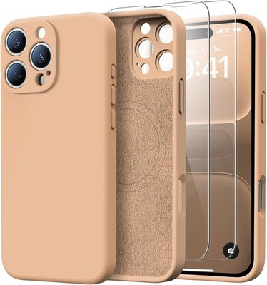 For iPhone 16 Pro Max Case w/Silicone Shockproof Protection Screen Protector Gol
