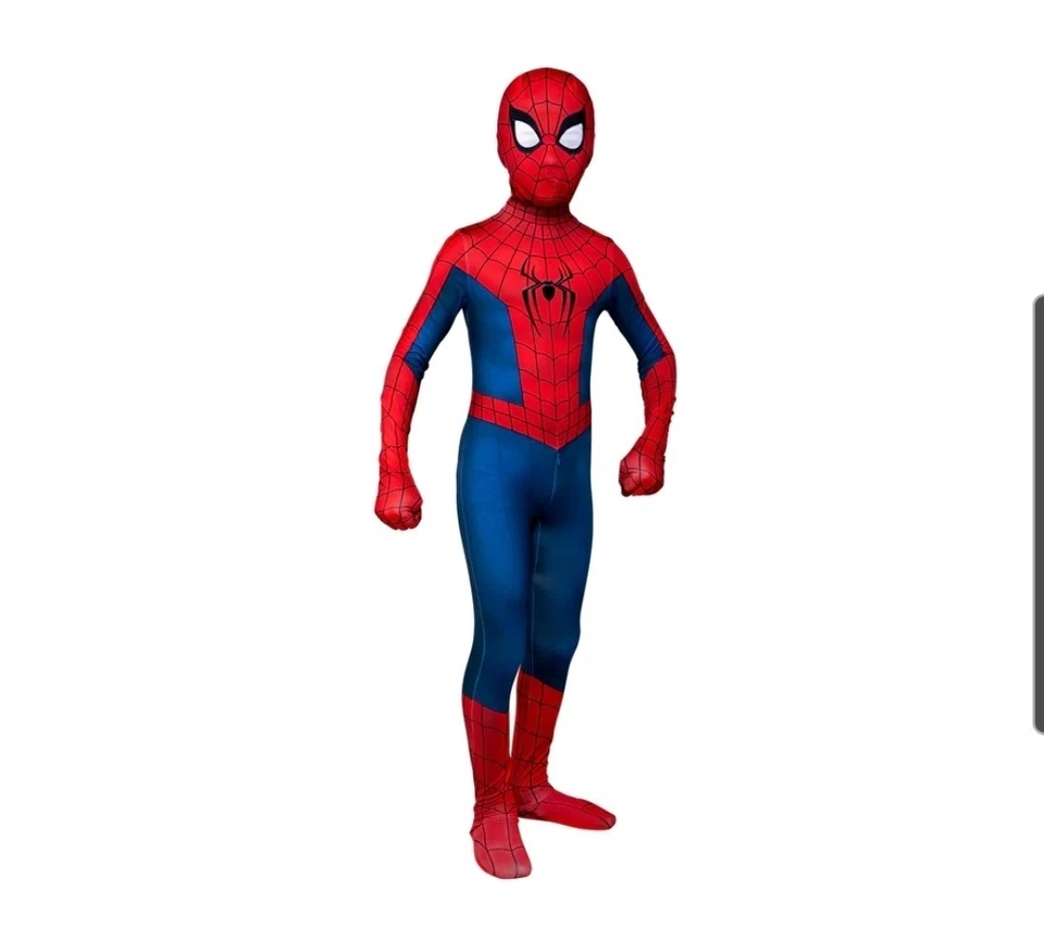 Kids Marvel Spiderman Jumpsuit Child Cosplay Costume Spider-Man Large 10-12 New - Image 1 of 4