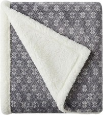 Sherpa Reverse Throw Blanket 50 x 70 Plush Fleece Couch Bed Reversible Shearling