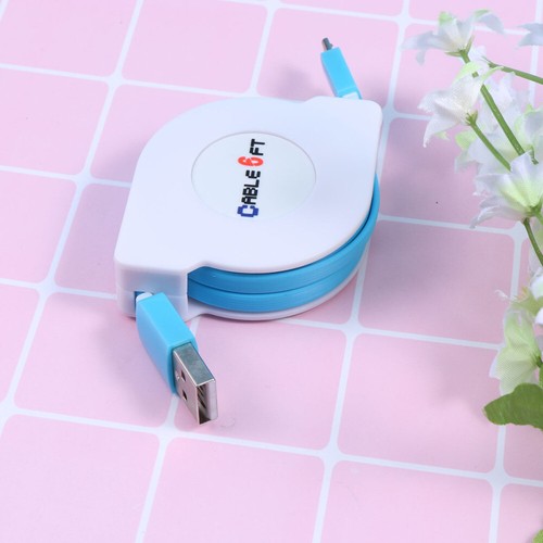 USB Charging Cord 2m Compatible Portable Retractable Charger Cable - Picture 2 of 12
