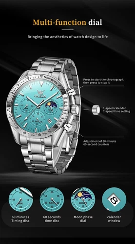 OLEVS Wasserdicht Quarzuhr Leuchtend Business Luxus Datum Armband Herren Herren - Bild 4 von 20