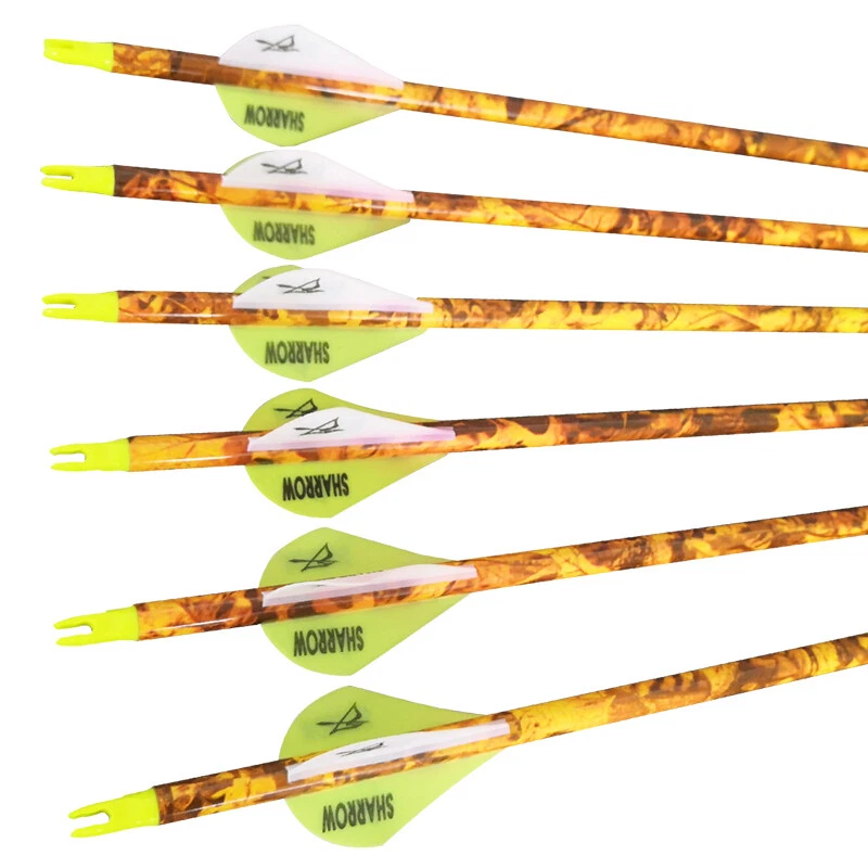 30" Carbon Arrows Camo Screw Broadhead SP600 Archery Bow Shooting Hunting Target - Image 4 of 4
