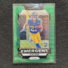 Blake Corum Green Wave Emergent Rookie 2024 Panini Prizm Los Angeles Rams