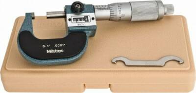Mitutoyo 0 to 1'' Range, 0.0001'' Graduation, Mechanical Outside Micrometer