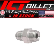 6an Male Flare to 5/8-18 Inverted Flare Power Steering Adapter Fitting