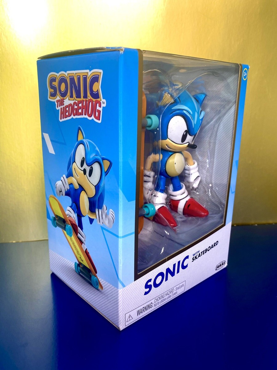 2022 JAKKS Gold Sonic the Hedgehog Action Figure - CLASSIC SONIC with  Skateboard