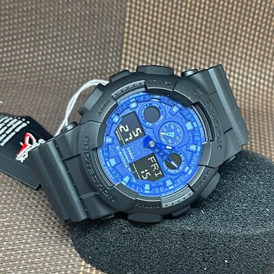 Casio G-Shock GA-100BP-1A Paisley Blue Analog Digital Quartz Men's