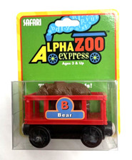 Red Safari Alpha Zoo Express Bear Train Thomas Friends Wood Railway NIP