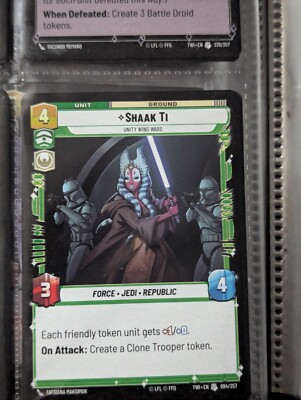 Star Wars Unlimited Twilight Of The Republic Shaak Ti Card 094