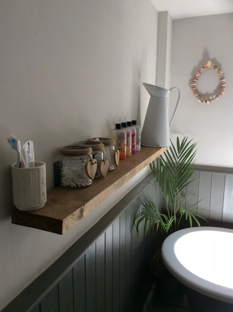 Reclaimed wood 2024 corner shelf
