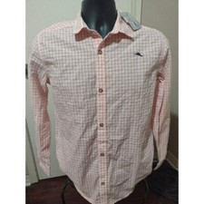 New Tommy Bahama Kids Shirt Boys Pink Button Long Sleeve 2XL 15-16 years Old