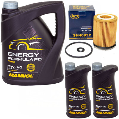 Motoröl Set MANNOL Energy Formula 5W-40 7 Liter + Ölfilter für Mercedes C-Klasse