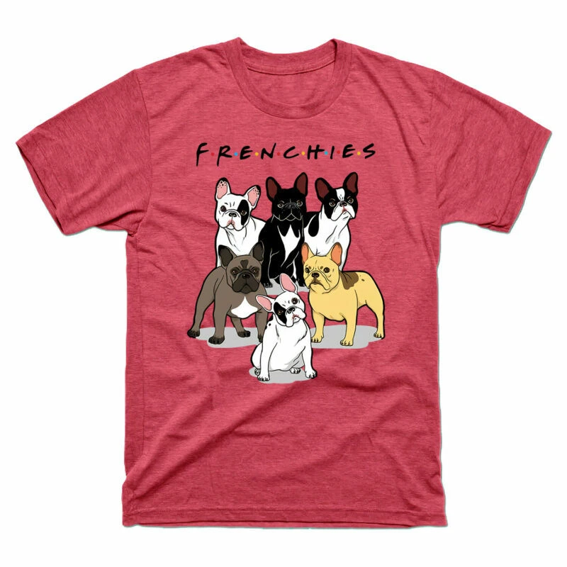 Frenchies Bulldog Friends Tv Show Dog Lover Funny Men s Tee Cotton