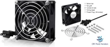NEW 115v 4.7" Cooling Fan w/ Cord+Hardware for Compressor Pond Pump Enclosures