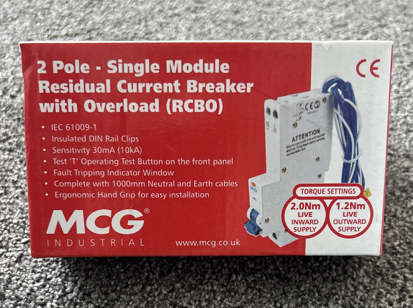 Mcg 6 Amp Type B 10ka 30ma RCBO 6A2P30BSM for sale online | eBay