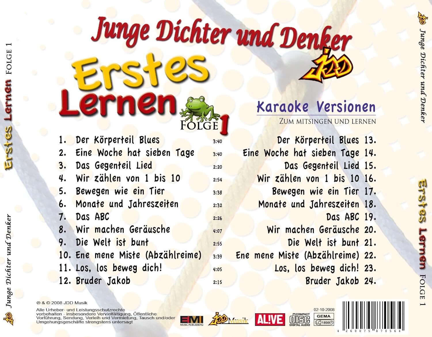 Thumbnail - Junge Dichter Und Denker Erstes Lernen Folge 1 (cd)