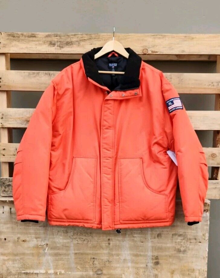 vintage 90s polo ralph lauren Down Puffer Jacket Orange vintage 90s polo ralph lauren Down Puffer Jacket Orange