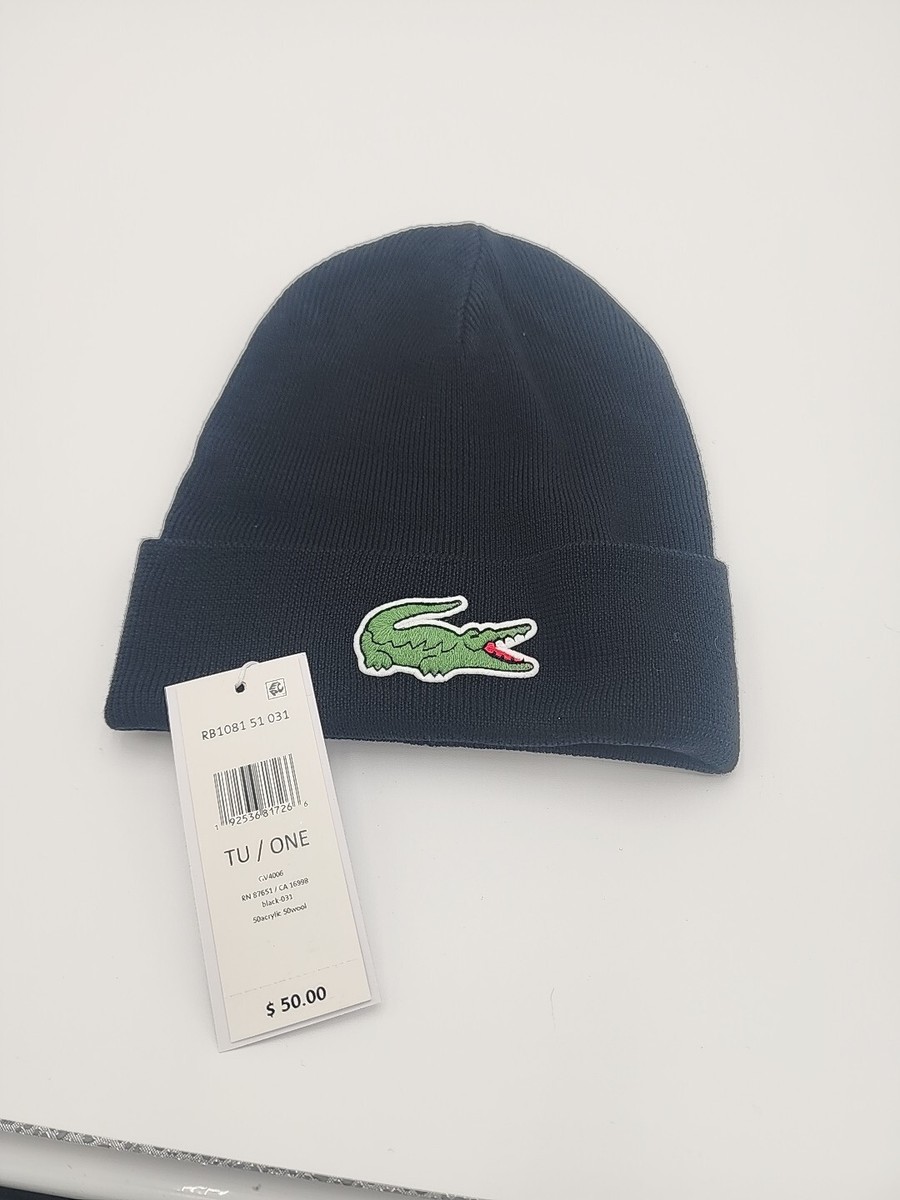 Brand New Adult Unisex Lacoste Big Croc Men's Wool Blend Knit