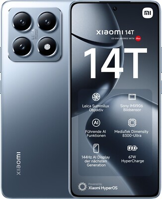 Xiaomi 14T Pro 5G 12GB/512GB Titan Blau NFC Android 14 DS eSIM 6.67'' USB-C 50MP