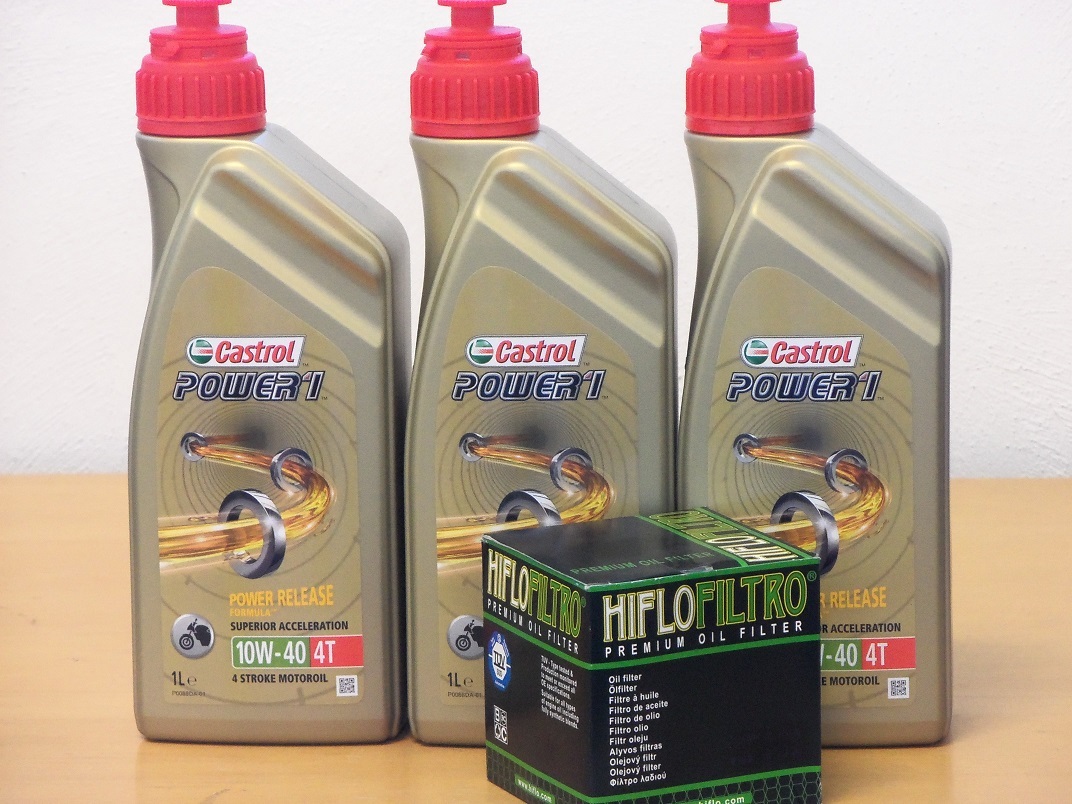 Castrol Power 1 4T 10W40 / Ölfilter Yamaha MT-10 ABS / SP Alle Ab Bj 16