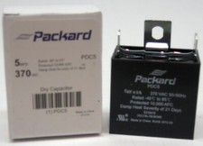 Packard PDC5 HVAC Dry Motor Run Capacitor 5 MFD/UF 370 Volts