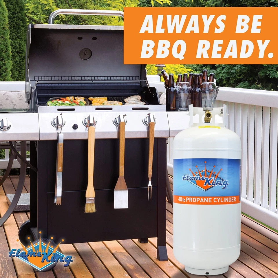 Cilindro recargable tanque propano acero 40 libras nuevo con válvula OPD Foto 4 de 4