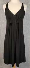 Cabi Dress Women Sz M Y2K Babydoll Fairy Evening Romantic Black Jersey Knit Midi