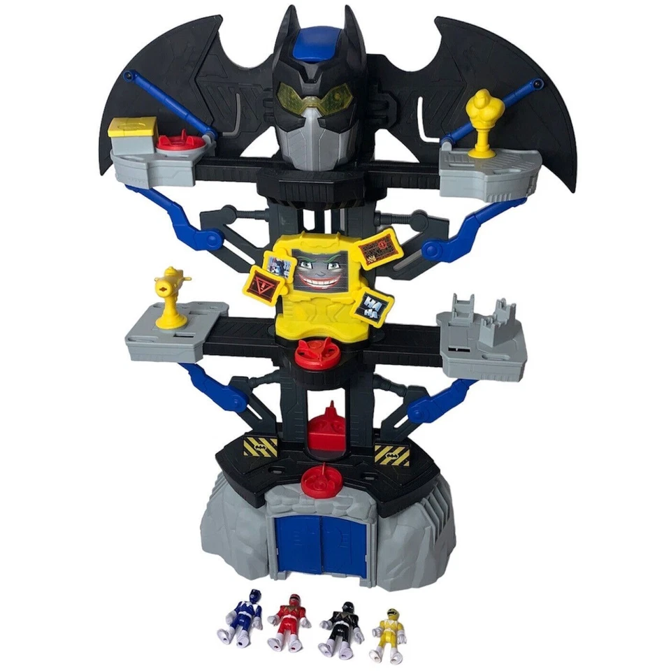 Playset 2014 Mattel Imaginext DC Super Friends Transforming Batcave, 4 Rangers - Image 2 of 4