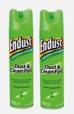2pk~ Endust DUST & CLEAN FAST Furniture Polish 10 oz. Green Apple Scent 507040-1