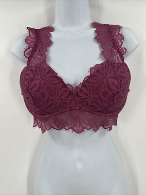 Victoria s Secret Pink Bra Date Push up Bralette Lace Pullover Back Closure Sz M