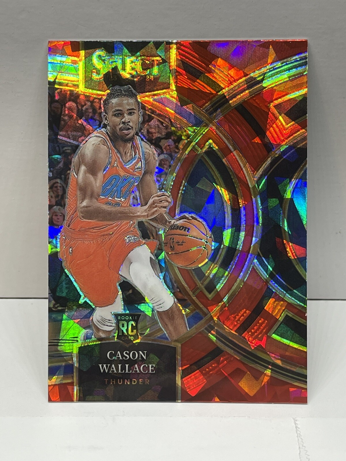 2023-24 Panini Select Premier Red Cracked Ice #103 Cason Wallace RC - OKC