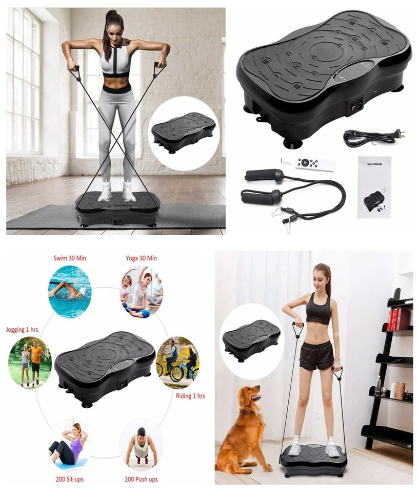 Digital Ultra Slim Vibration Plate Exercise Machine LCD Screen with Bluetooth - Image 2 of 4