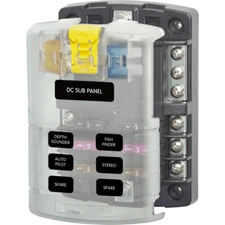 Blue Sea Systems 5025-Bss 5025 6-Gang Fuse Block St Ato/Atc Negative Bus And