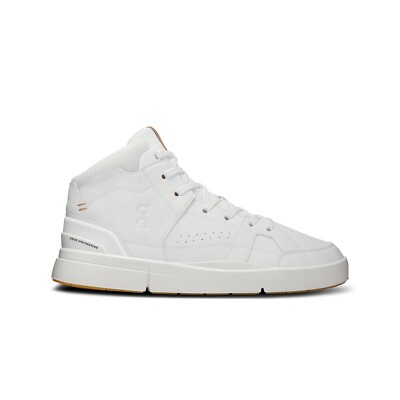 On Running Cloud THE ROGER Clubhouse Mid  White/Sandstone Men Shoes 3MD11142765
